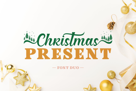Christmas Present Duo Font for Web Design