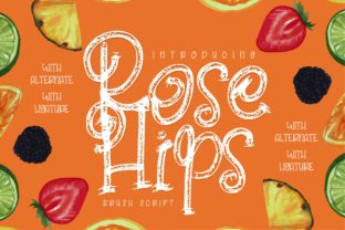 Rose Hips: A Brush Script Typeface for Web & Print